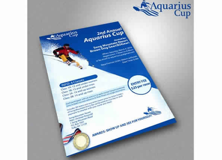 Aquarious Cup - Skiing Brochure Design Sample