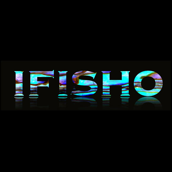 Ifisho paua shell logo design