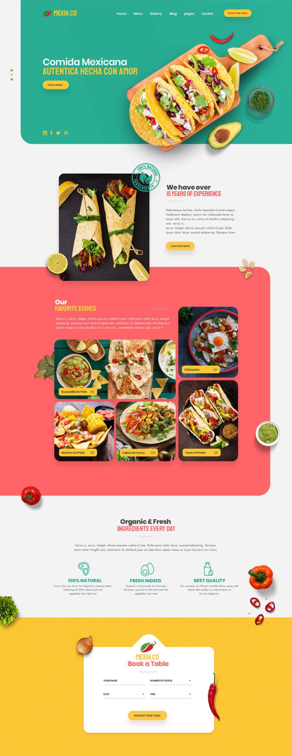 creative fast food website design 