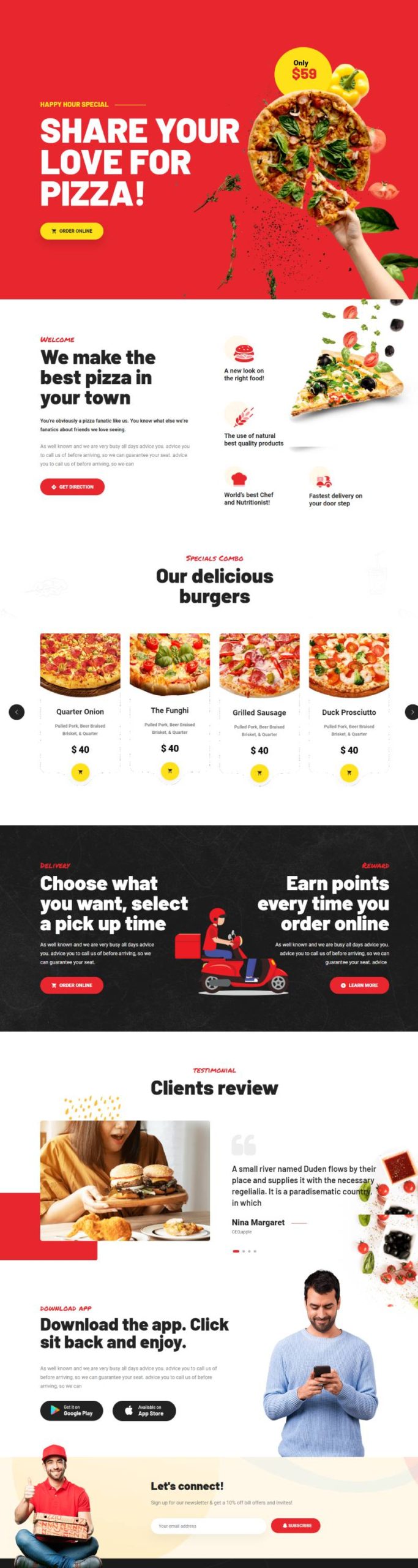 fast food website design 