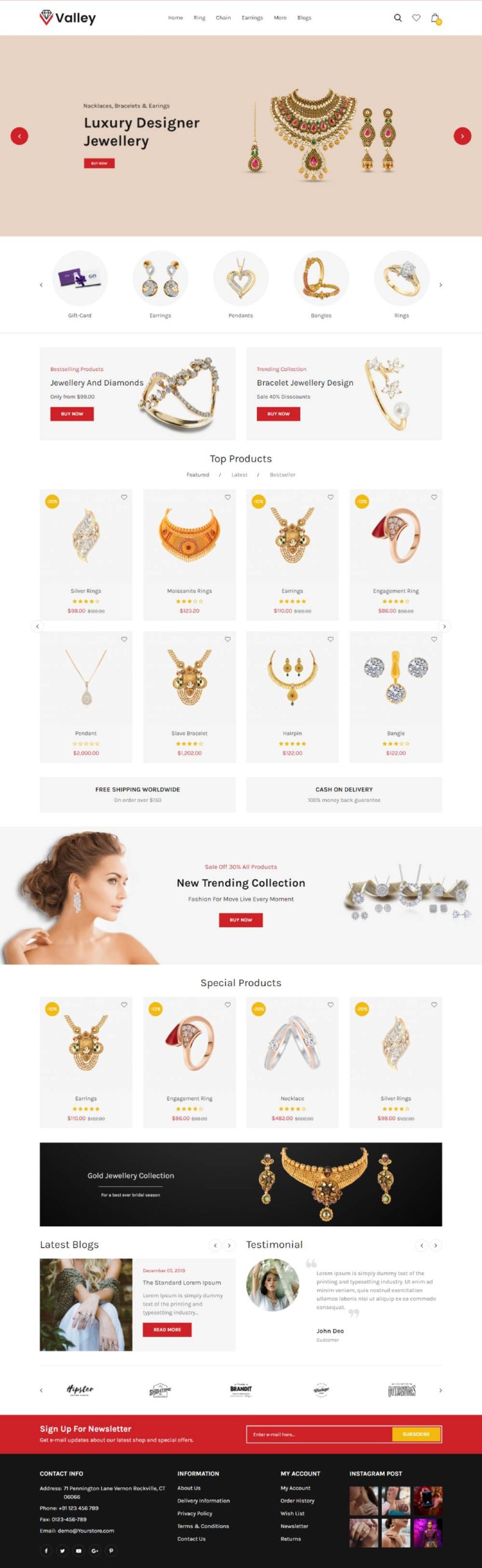 jewelary website design