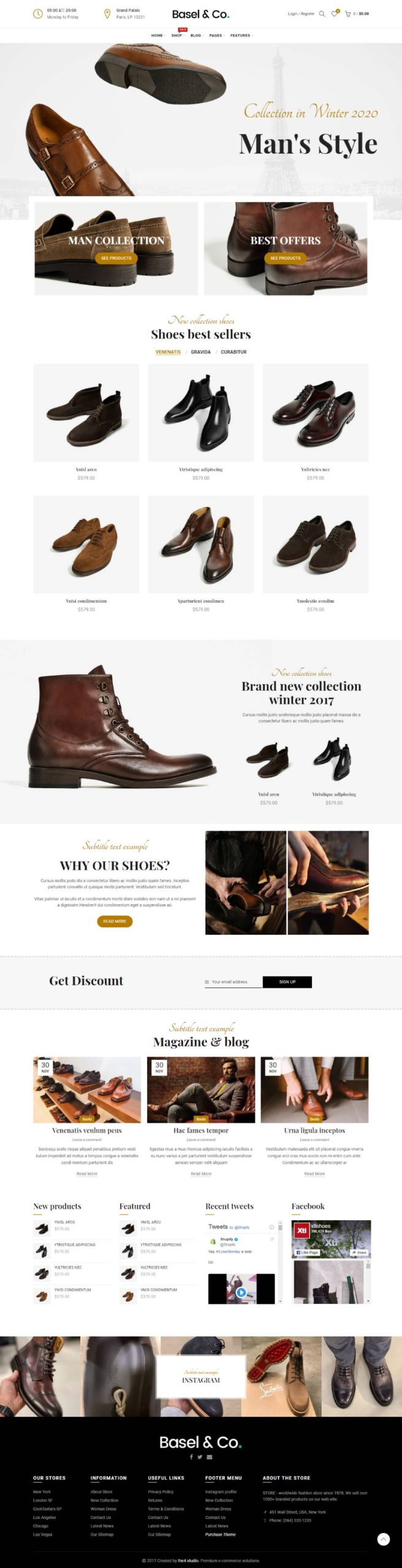 shoes website design