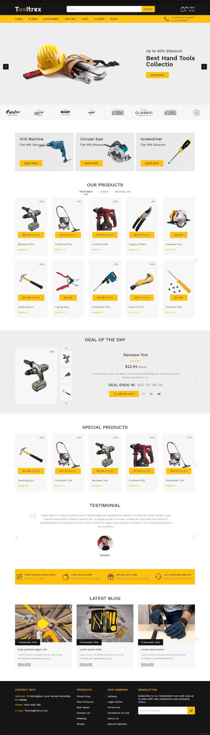 tool website design