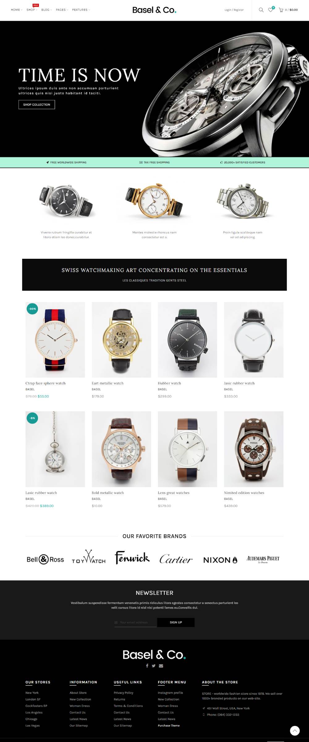 watches website design
