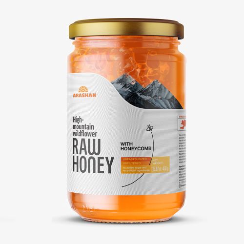 honey glass jar packaging design