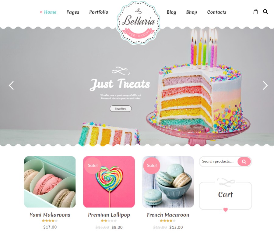 cake website design 